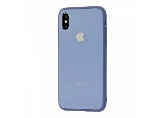 Чехол для iPhone Xs Max Glass Pastel Color Logo Lavander Gray